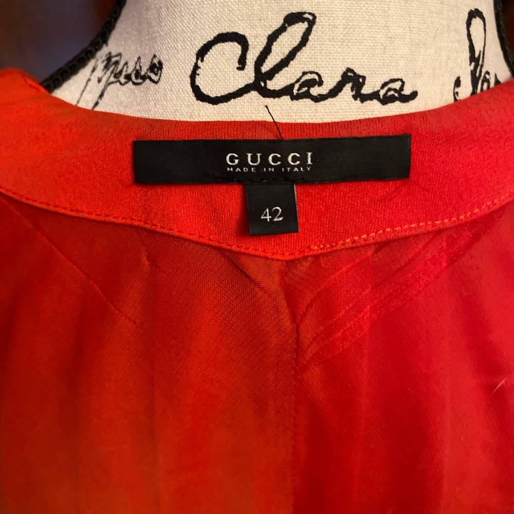 🎈sold🎈💋🍓GUCCI panel Red Dress size 42 medium - Picture 6 of 8